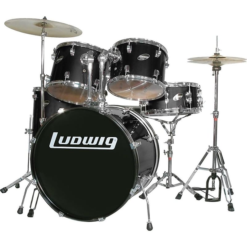 Ludwig Accent 10 / 12 / 14 / 20 / 5x14" Fuse Drum Set with Cymbals image 1