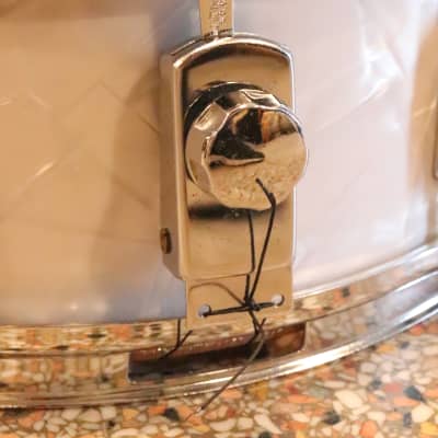 Prestige 5.5x14" Snare Drum White Pearl Vintage 1970's MIJ image 6