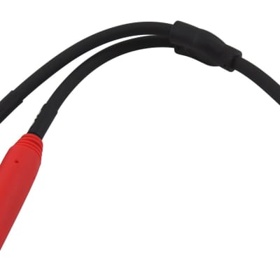 Pig Hog Solutions PY-S214F 6" Y Cable, Stereo 1/4"(M)-Dual Mono 1/4"(F) image 1