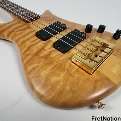 Spector NS-4 4-String Bass 1999 Woodstock Era Quilted Maple Natural Oil / Wax EMG HAZ 8.90lbs #386 image 7