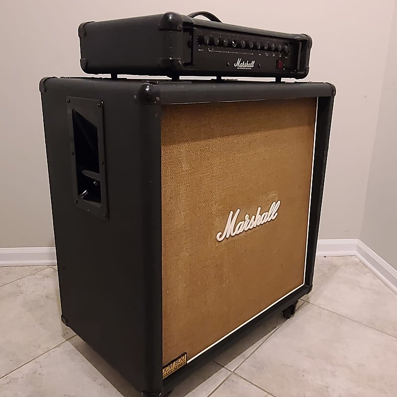 Marshall JCM 800 Integrated Bass System 3520 200 Watt Half Stack With Model  1553 2x10 Plus 1x15 Cabinet Vintage 1986