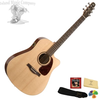 Seagull  Coastline S6 Slim CW Spruce QIT Acoustic/Electric Guitar Natural w/ Gigbag for sale