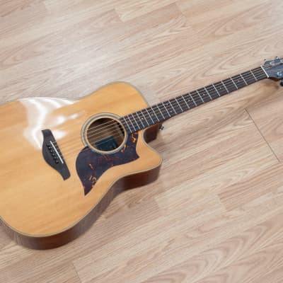 2013 Yamaha A1M Dreadnought Acoustic-Electric with Cutaway in Natural w/ Hard Case (Very Good) *Free Shipping* image 7