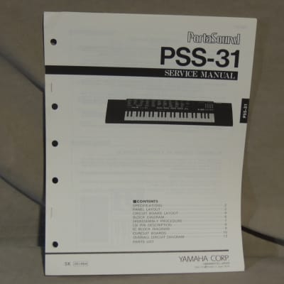 Yamaha PortaSound PSS-31 Service Manual [Three Wave Music]