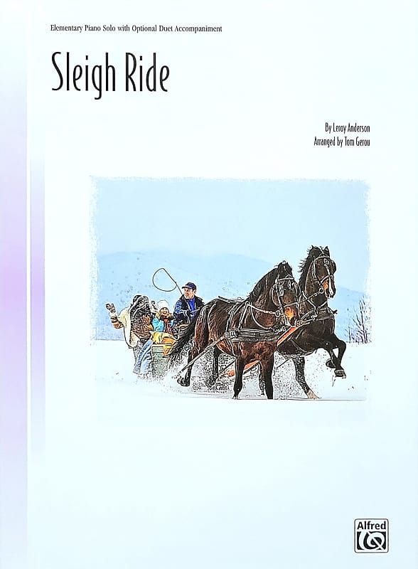 Sleigh Ride Elementary Piano Solo with Optional Duet Reverb