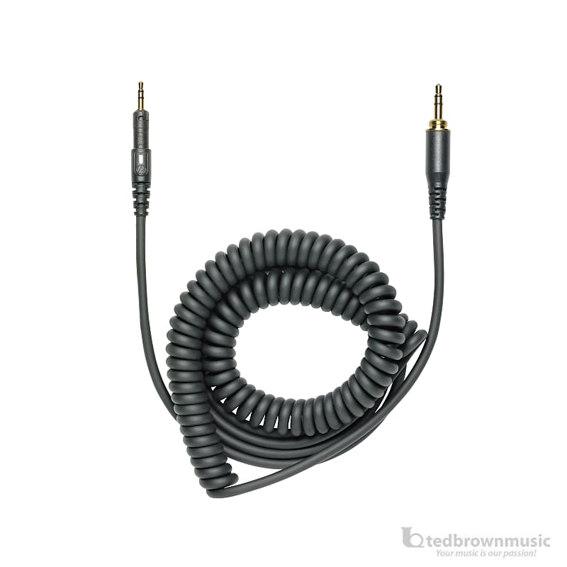 Audio-Technica HP-CC Coiled Replacement Cable for M-Series Headphones (Black) image 1