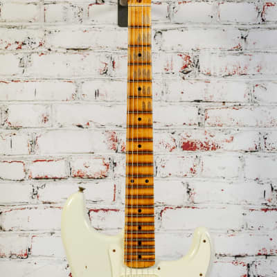 Fender - B2 Custom Shop Limited Edition Fat '50s - Stratocaster Electric Guitar - Relic - Aged India Ivory - IIV - w/ Hardshell Tweed Case - x1332 (USED) image 8