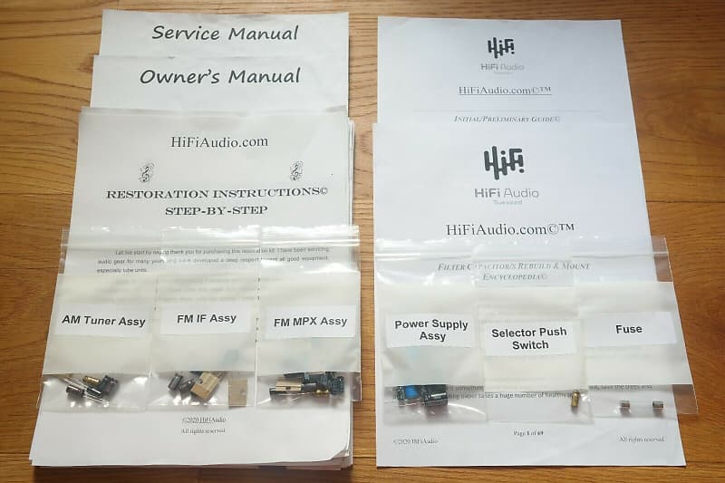 Marantz 115B restoration kit filter capacitor repair rebuild fix  			