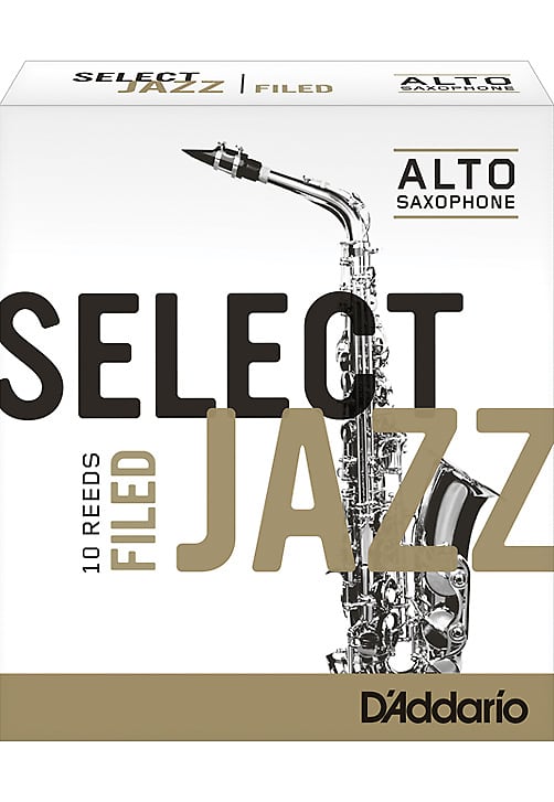 Rico Select Jazz Alto Saxophone Reeds, Filed, Strength 2 Strength Soft, 10-pack image 1