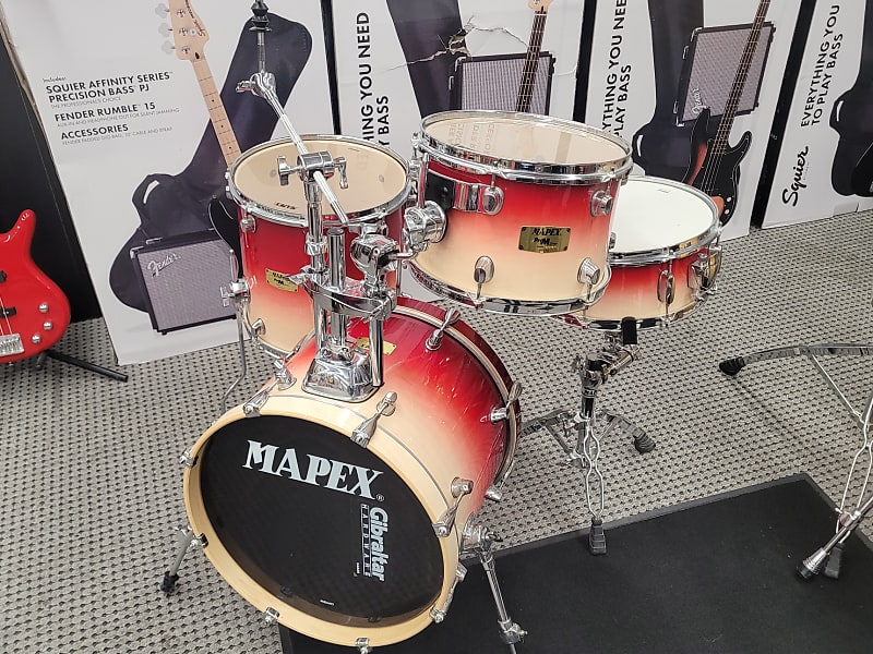 Mapex Pro M Series 4 Pc Shell Pack With Extras 2000s Red Fade image 1