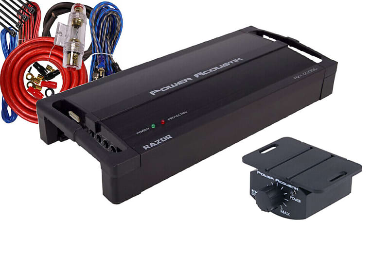Power Acoustik RZ52500D RAZOR Series 5 Channel Amplifier + 4 Reverb