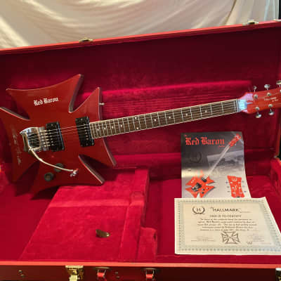 Hallmark Red Baron  electric guitar Candy apple red and silver image 1