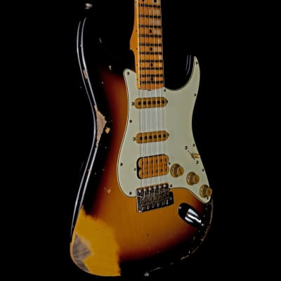 Fender Custom Shop Alley Cat Stratocaster 2.0 Heavy Relic HSS Vintage Trem Maple Board 3-Tone Sunbur image 3