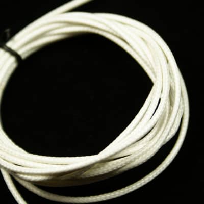 Single-Conductor Cloth-covered Guitar hookup Wire 26 AWG 6-Foot ,White