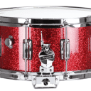 Rogers #37 Dyna-Sonic 6.5x14" Wood Snare Drum with Beavertail Lugs Reissue Red Sparkle Lacquer