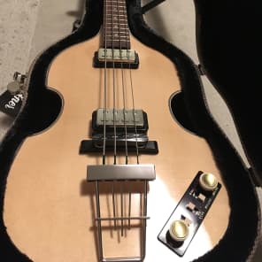 Hofner 500/1 Gold Label Violin Bass (Spruce Top with Madrone Burl sides & back) image 3