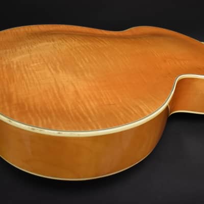 c. 1950s Epiphone DeLuxe "Emperor" Natural Finish Archtop w/OHSC image 15