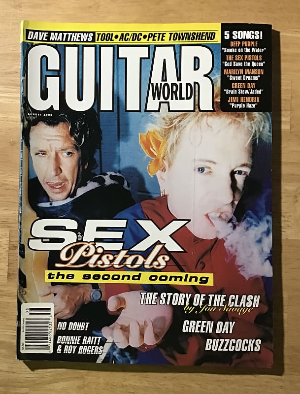 Guitar World Magazine Back Issue August 1996: The Sex Pistols | Reverb