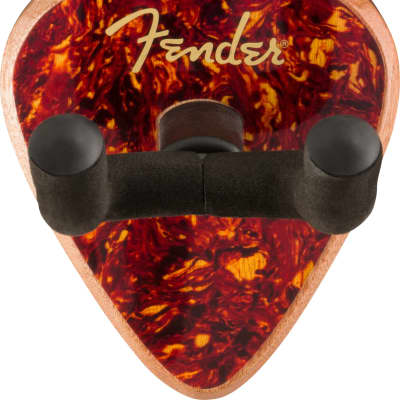 Fender Genuine 351 Pick Style Guitar Wall Hanger, Tortoiseshell Mahogany image 1