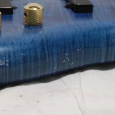2002 Warwick Corvette Pro line 4 String Electric Bass Guitar Ocean Blue Oillue image 8