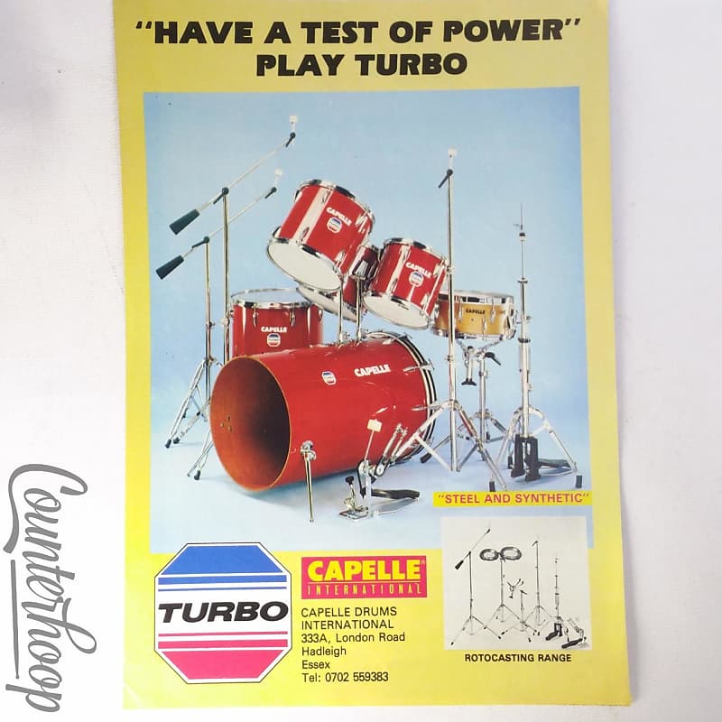 Capelle Turbo Drums Flyer Advert Jacques Vintage 80s Deep Bass Paris France IMRW image 1