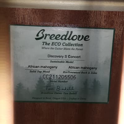 New Breedlove Discovery S Concert Mahogany image 6