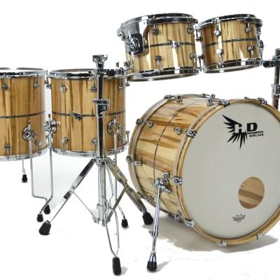Hendrix Archetype 5pc Stave Ambrosia Maple Drum kit w/ Mother of Pearl inlay image 1