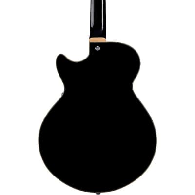 D'Angelico Premier SS Semi-Hollow Electric Guitar with Stopbar Tailpiece Black Flake image 2