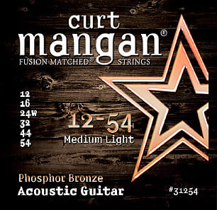 Curt Mangan 12-54 Phosphor Bronze Acoustic Strings image 1