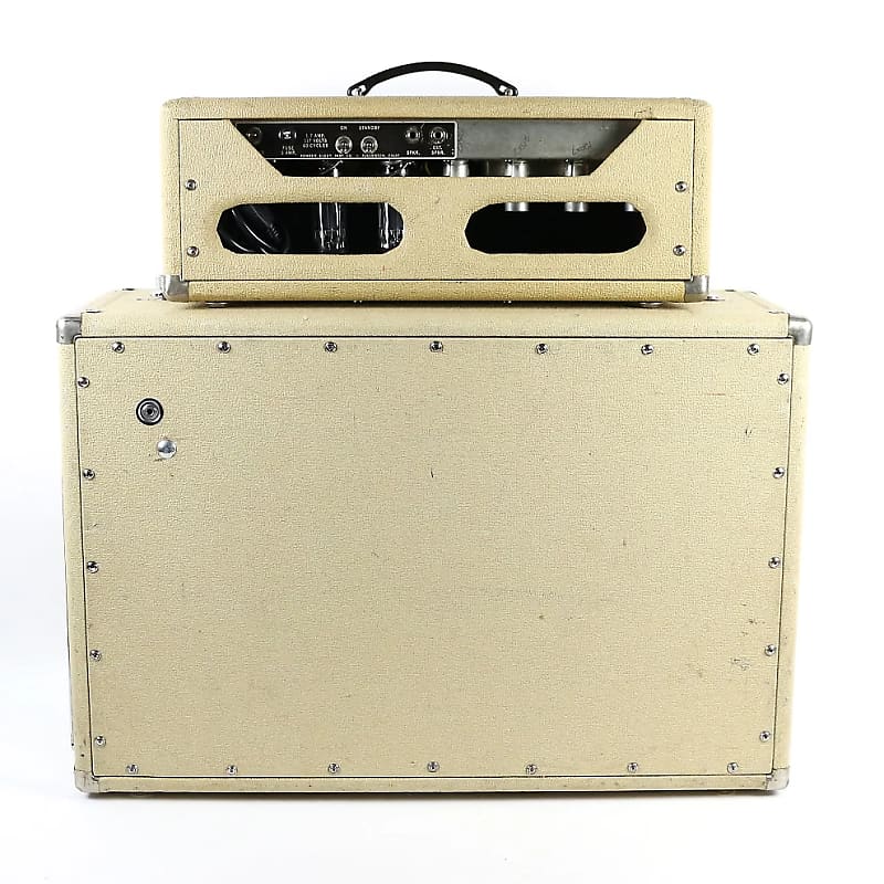 Fender Bassman 6G6-A Brownface 50-Watt 2x12" Piggyback Guitar Amp 1962 - 1963 image 2