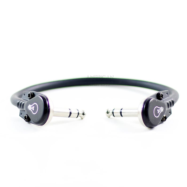 2 PACK TRS (STEREO) 18" Guitar Pedalboard Patch Cable Pancake Reverb