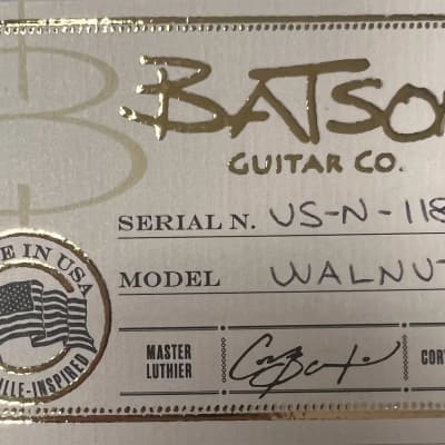 Batson Custom USA - Claro Walnut/Torrified Red Spruce #118 image 7