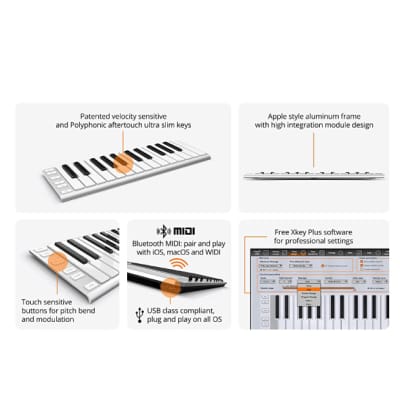 CME Xkey 25-Key Air Mobile Bluetooth Keyboard MIDI