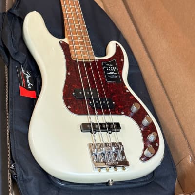 Fender Player Plus Precision Bass MIM 4 String Electric Bass Guitar Olympic Pearl image 6