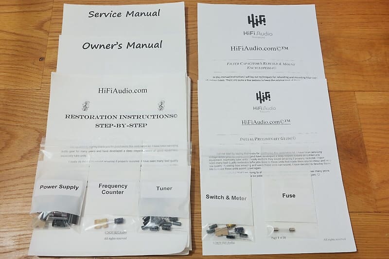 Marantz ST-400 restoration kit filter capacitor repair rebuild fix  			