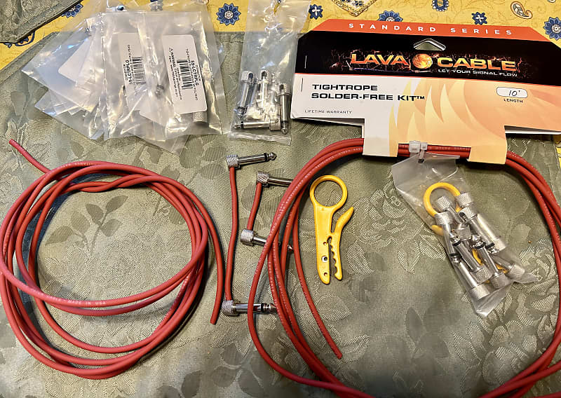 Lava Cable Tightrope Patch Cable Kit and Lot Red Reverb