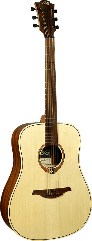 Lag T70D Tramontane 70 Dreadnought Cutaway Tropical Khaya Neck 6-String Acoustic Guitar image 1