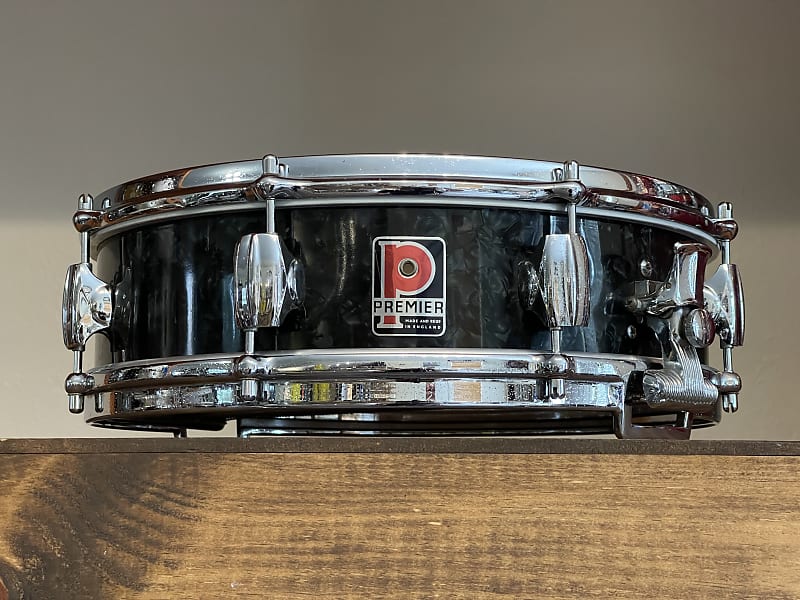 1960's Premier Royal Ace 4 Black Diamond Pearl 4x14 Snare Drum