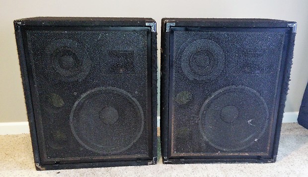 Electro Voice S 1503 3 Way Speaker Cabinets 1980 s Black