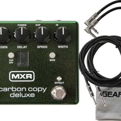 MXR M292 Carbon Copy Deluxe Analog Delay w/ Geartree Cloth and 4 Cables image 1