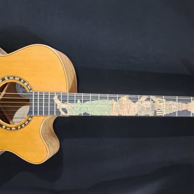 Blueberry NEW IN STOCK Handmade Acoustic Guitar Grand Concert Balinese Village for sale
