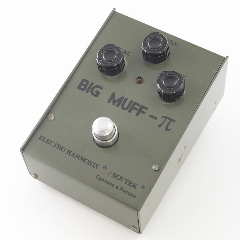 ELECTRO-HARMONIX Big Muff Pi Russian SOVTEK Army Green Bubble Font [SN  1177] [09/25]