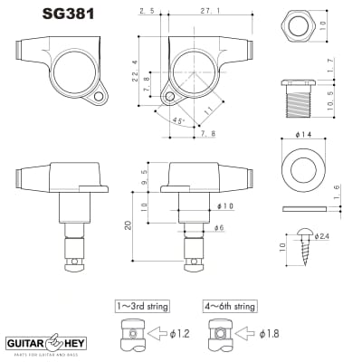 NEW Gotoh SG381-P4N MG Locking Tuners KEYSTONE Buttons Tuning | Reverb