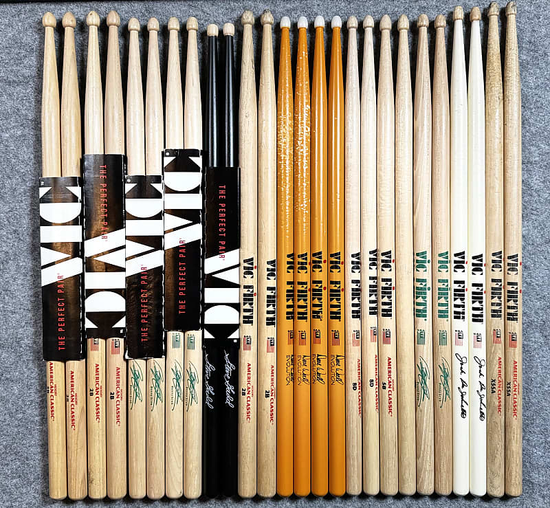 Vic Firth Drumsticks Lot 13 Pairs Greb Weckl Gadd Reverb