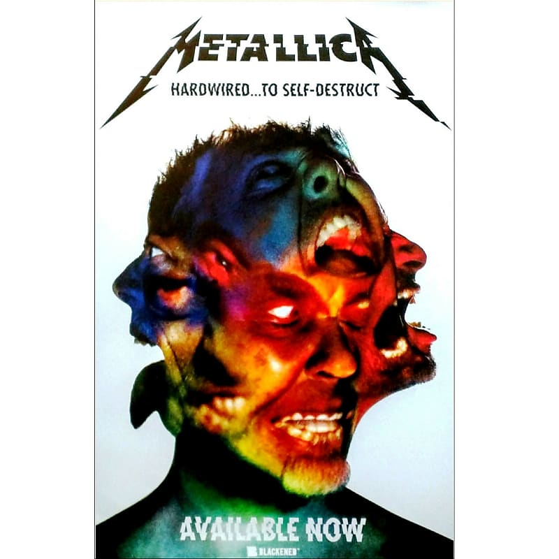 Metallica Hardwired To Self-Destruct Ltd Ed RARE Tour Poster! Slayer Exodus  Megadeth Anthrax Danzig