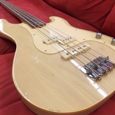 St. Blues King Blues Bass IV 1984 White Blonde W? Gig Bag and Drop D Tuner key image 11