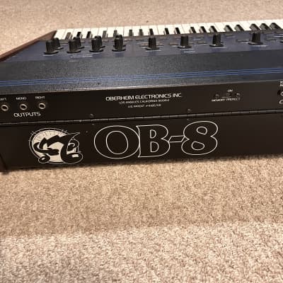 Oberheim OB-8 61-Key 8-Voice Synthesizer 1983 - Blue with Wood Sides image 4
