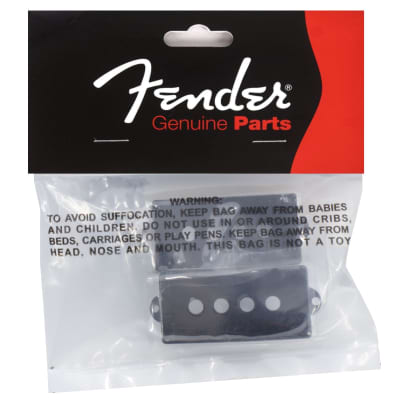 Fender Pure Vintage Precision Bass Plastic Pickup Covers, Set of 2, Black image 1