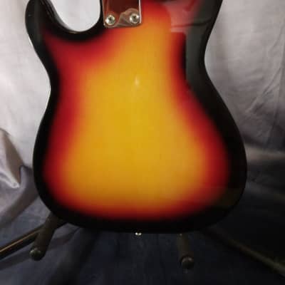 Teisco Vintage Made in Japan Solid Body Electric Guitar 1960s - Red Burst image 8