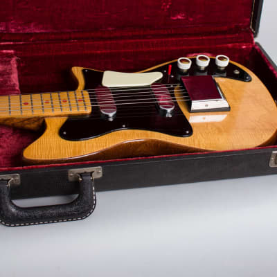 Hohner Zambesi 333 Solid Body Electric Guitar, made by Fenton-Weill (1962), period black hard shell case. image 12